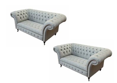 Chesterfield Sofagarnitur Design Luxus Polster Sofa Couch Sitz Garnitur