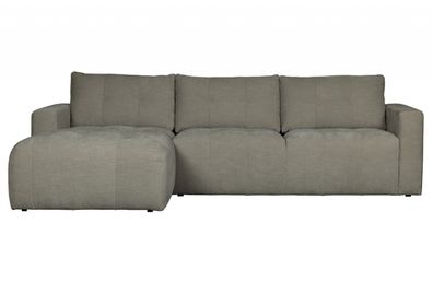 Longchair-Sofa Bar Links - Stoff Warm Grey