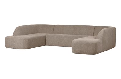 U-Form Sofa Sloping - Chenille - Natur