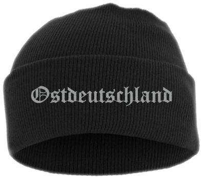 Ostdeutschland Umschlagmütze - Stickfarbe Grau - Mütze bestickt - Größe: ...