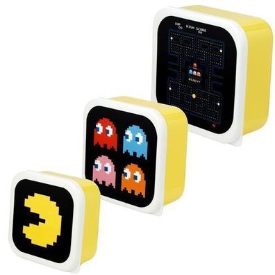 Pac-Man Lunchboxen Brotdosen 3er Set M/ L/ XL