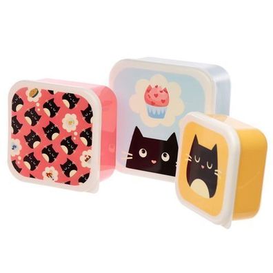 Feline Fine Katze Lunchboxen Brotdosen 3er Set M/ L/ XL