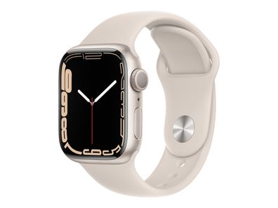Apple Watch Series 7 (GPS) - 41 mm - Starlight Aluminium - intelligente Uhr mit Spor
