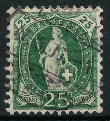 Schweiz Stehende Helvetia Nr 59YC zentrisch gestempelt X6B62CA