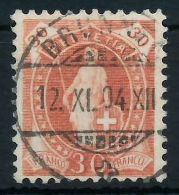 Schweiz Stehende Helvetia Nr 60YD zentrisch gestempelt X6B63B2