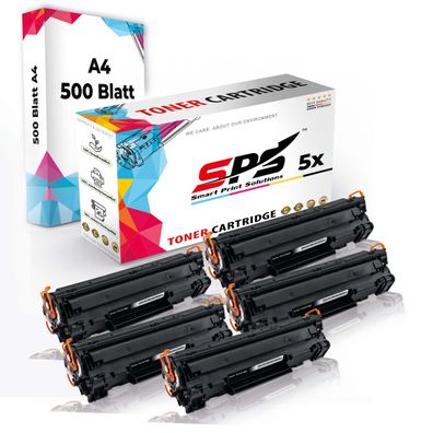 Druckerpapier A4 + 5x Multipack Set Kompatibel für HP Laserjet M 1120 N (CB436A/36...