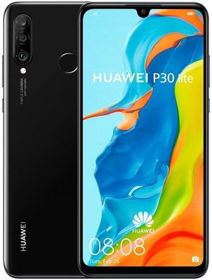 Huawei P30 Lite Smartphone MAR-LX1A 128GB Midnight Black Neu in OVP versiegelt