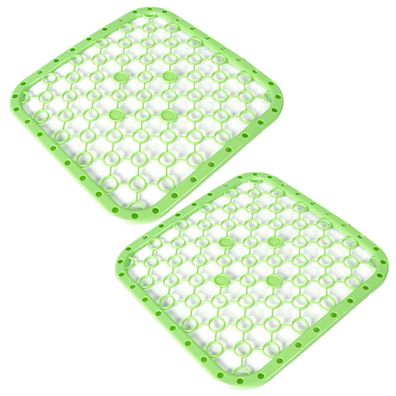 Spülbeckengitter aus Kunststoff, rutschfeste Geschirrschutzmatte für die Küche, grün