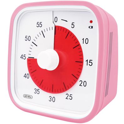 Visueller Countdown-Timer, übergroßer visueller Klassenzimmer-Timer für Pink