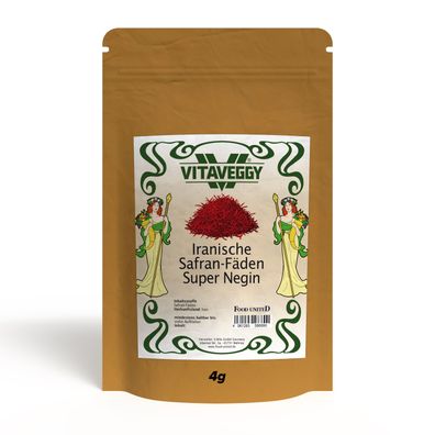 Vitaveggy super negin Safranfäden 4g premium qualität iranischer Saffron-Safran