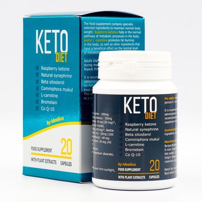 Keto Diet - nahrungsergänzungsmittel, unterstützt ketogene diät. 20 kapseln.