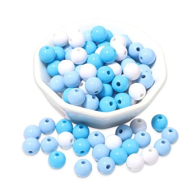 100 Stück runde Perlen, 10 mm, glatte, lose Perlen, Abstandshalter