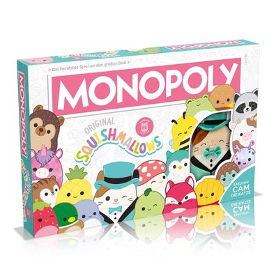Monopoly - Squishmallows Brettspiel Gesellschaftsspiel süß inkl. Kuscheltier