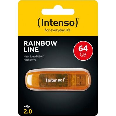 Intenso USB 64GB Rainbow LINE or 2.0 - Intenso 3502490 - (PC Zubehoer / Speicher)