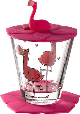 Leonardo Kindertrinkglas Flamingo 3tlg Bambini Trinkglas