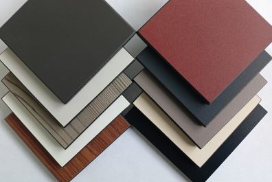 HPL-Platten beidseitig UV-geschützt, beidseitiges Dekor, 6 und 8 mm, 10 Farben