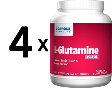 4 x L-Glutamine, Powder - 1000g