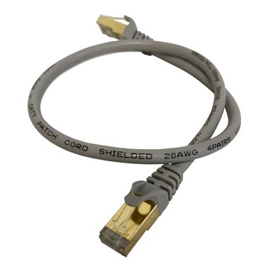 Patchkabel CAT7 Netzwerkkabel LAN DSL grau Netzwerk Kabel RJ45 Ethernet 0,5m