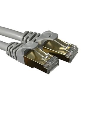 Patchkabel CAT7 Netzwerkkabel LAN DSL grau Netzwerk Kabel RJ45 Ethernet 1m