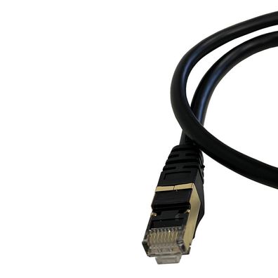 Patchkabel CAT7 Netzwerkkabel LAN DSL schwarz Netzwerk Kabel RJ45 Ethernet 2m
