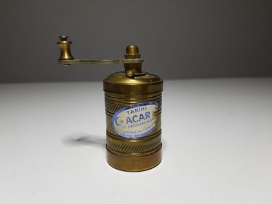 Alte Türkische Pfeffermühle aus Messing Mokkamühle Gewürzmühle Kaffeemühle ACAR