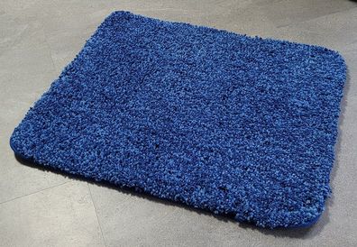 Gobi Blue/ Blau Badteppich 55x65cm. Supersoft - Kuschelweich - Florhöhe: 25mm
