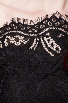 Ocultica Gothic Spitzenkleid, schwarz, Größe XS
