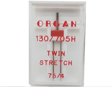 Organ Needle Zwilling Nähmaschinennadel Stretch 1 Nadel in Klarsichtpackung
