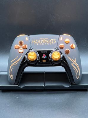 PS 5 Controller / Playstation 5 - Custom Design Hogwarts / Alu Thumbsticks/ Grip Back