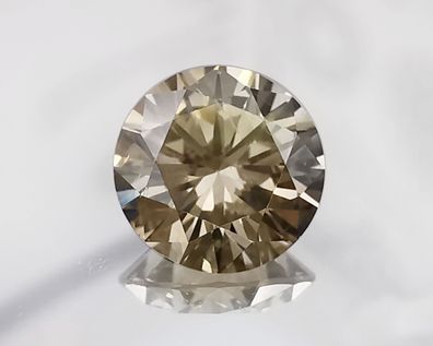 Echter natürlicher Diamant Brillant 0.54 Ct mit IGL Zertifikat VVS2 Farbe Braun lose