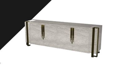 Luxus Sideboard Modernen Design Wohnzimmer Sideboard Beige 230cm Möbel