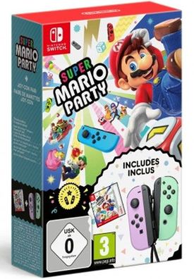 Super Mario Party + Joy-Con Set SWITCH inkl. Joy-Con 2-er Pastell lila / pastell...