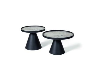 Couchtisch Schwarzer Beistelltisch Design Wohnzimmertisch Tische 2x Runde Tische