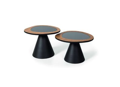 Designer Couchtisch Set 2x Tisch Wohnzimmer Stil Schwarzer 2tlg. Möbel