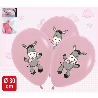Luftballon Esel rosa- 4 Stück