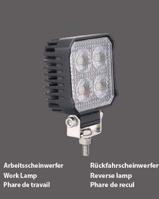 Rückfahrscheinwerfer "Kompakt" Eckig - 2200 Lumen