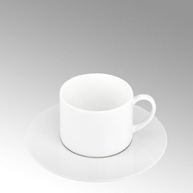 Lambert Serene, Tee-/ Kaffeeuntertasse rund Fine Bone China, weiß D 17,5 cm 21545