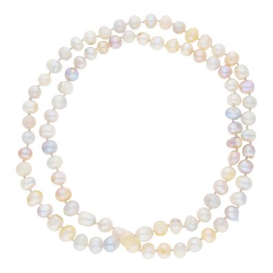 Perlenkette endlos mit Süßwasser Zuchtperle, getragen 25323162