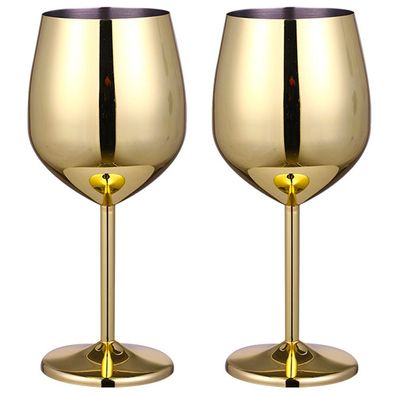 Weinglas aus Edelstahl - niedliche, unzerbrechliche Weingläser golden
