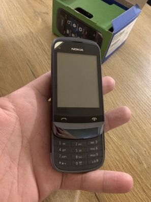 Nokia C2-02 - Chrome Black (Ohne Simlock) 100% Original! wie Neu!!