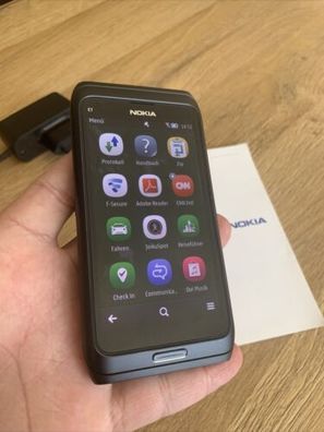 Nokia E7-00 - Dark Grey (Ohne Simlock) 100% Original!wie Neu! symbian belle!