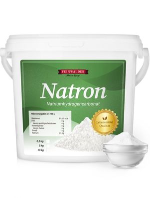 Feinwälder Natron Pulver 5kg I Baking Soda & Backnatron I Lebensmittelqualität