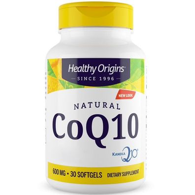 Healthy Origins, Natural CoQ10 (Kaneka Q10™), 600mg, 30 Weichkapseln