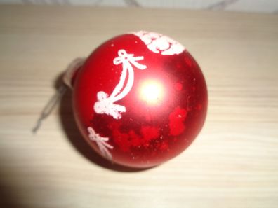 Baumbehang, Weihnachtskugeln, Christbaumkugeln -rot mit Muster