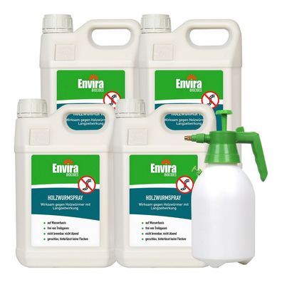 ENVIRA Holzwurmspray 4 X 5L + 2L Drucksprüher