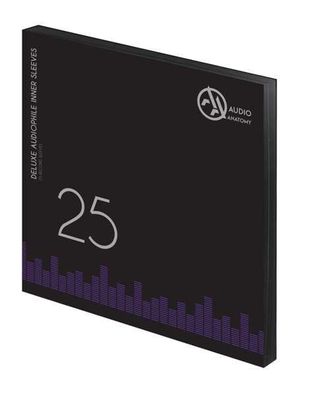 25x 12" Deluxe Audiophile Antistatic Inner Sleeves (Black) - Audio Anatomy - (Vinyl