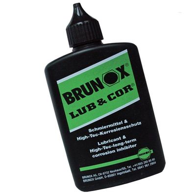 Brunox Lub & Cor Waffenpflege 100 ml Tropfflasche Jäger Polizei