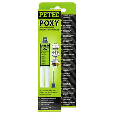 PETEC POXY - 2 Komponenten Universalklebstoff transparent 24ml