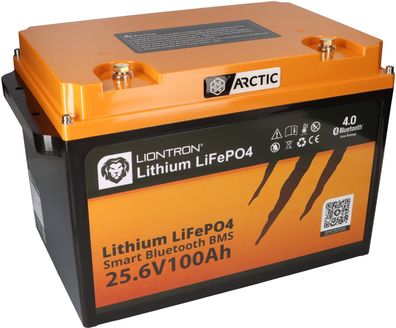 Liontron LiFePO4 Akku 25,6V 100Ah LX Arctic bis -30°C BMS mit Bluetooth