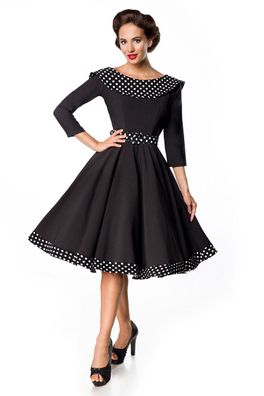 Belsira 50123 Belsira Premium Swing-Kleid Gr. L, schwarz/ weiß
